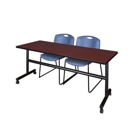 Kobe Rectangle FlipTop Table, 72" W, 29" H, Laminate Top, Mahogany MKFT7230MH44BE